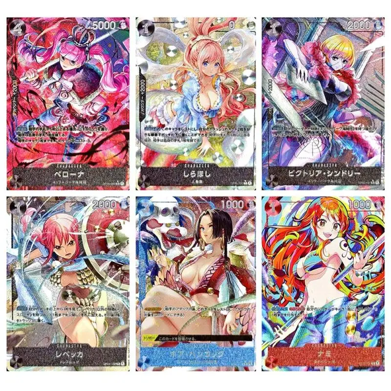 

6 шт./компл. цельный OPCG Nami Boa Hancock DIY самодельные грубые флэш-карты аниме игровая коллекционная карта подарочная игрушка 63*88 мм