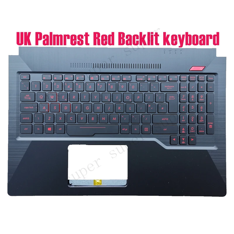 SSS+ UK Palmrest Backlit keyboard for Asus FX63V FX63VM FX63VD FZ63VM FZ63VD ZX63VD
