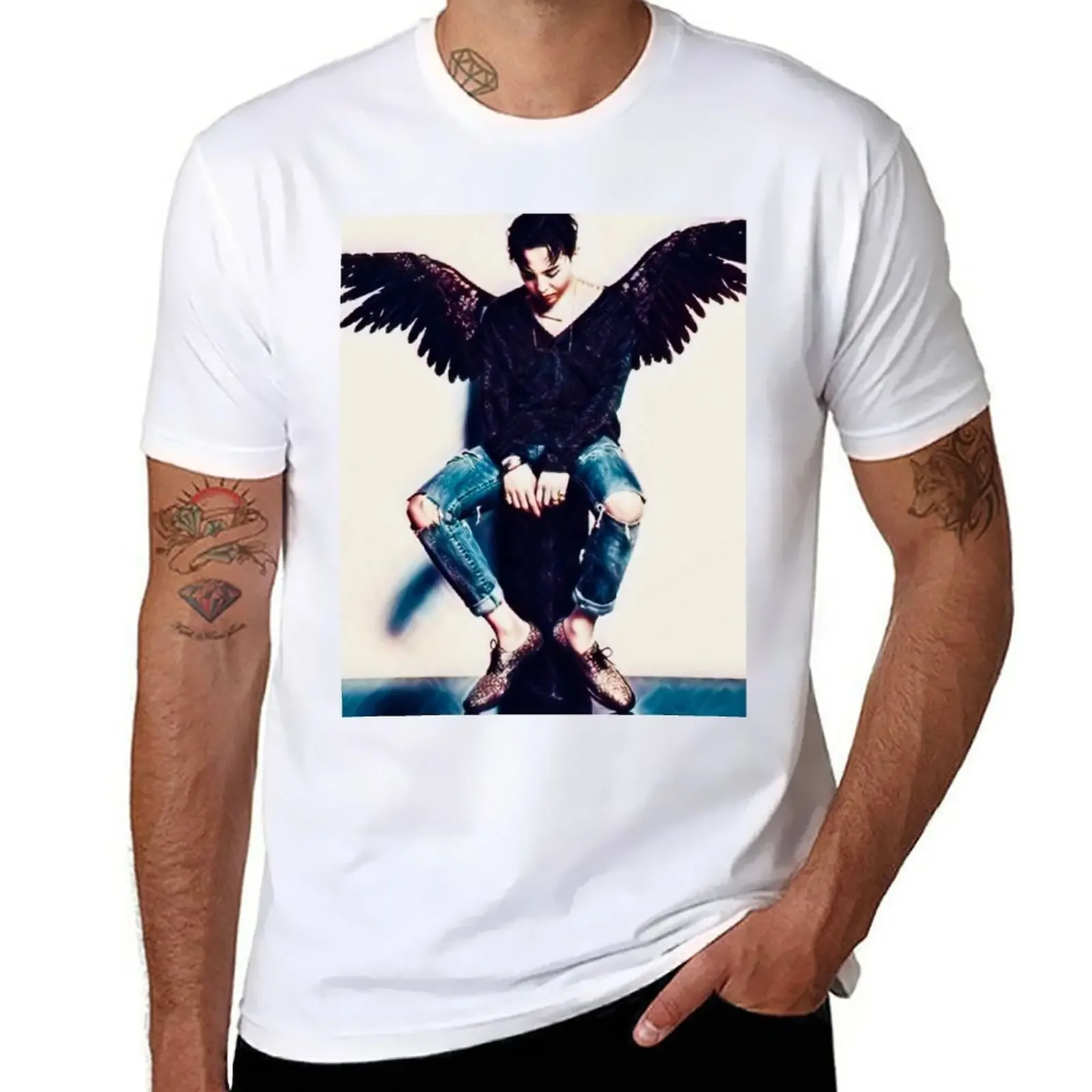 G dragon dark angel T-Shirt sweat boys animal print mens graphic t-shirts pack