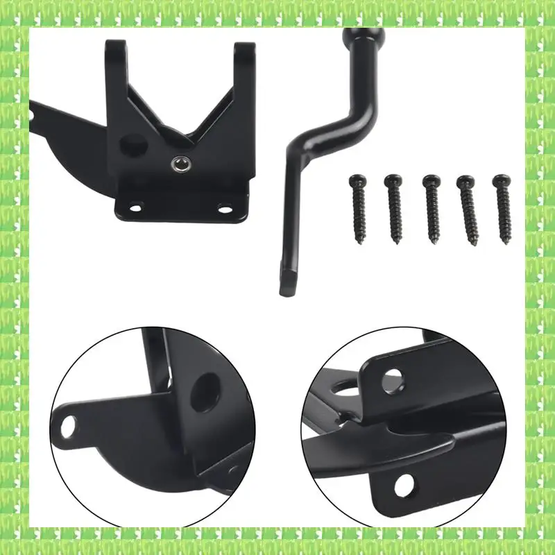 

3Set Self Locking Gate Latch Automatic Heavy Force Lever Fence Gate Lock For Wood Fence Gate Door Latches
