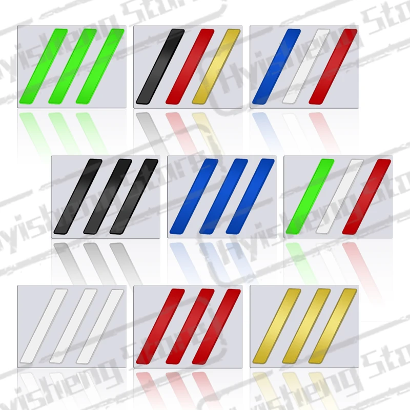 3D Metal Sticker France Germany Tri Color Decorative Strip Emblem Rear Trunk Stickers For Peugeot 206 107 5008 3008 2008 208 508