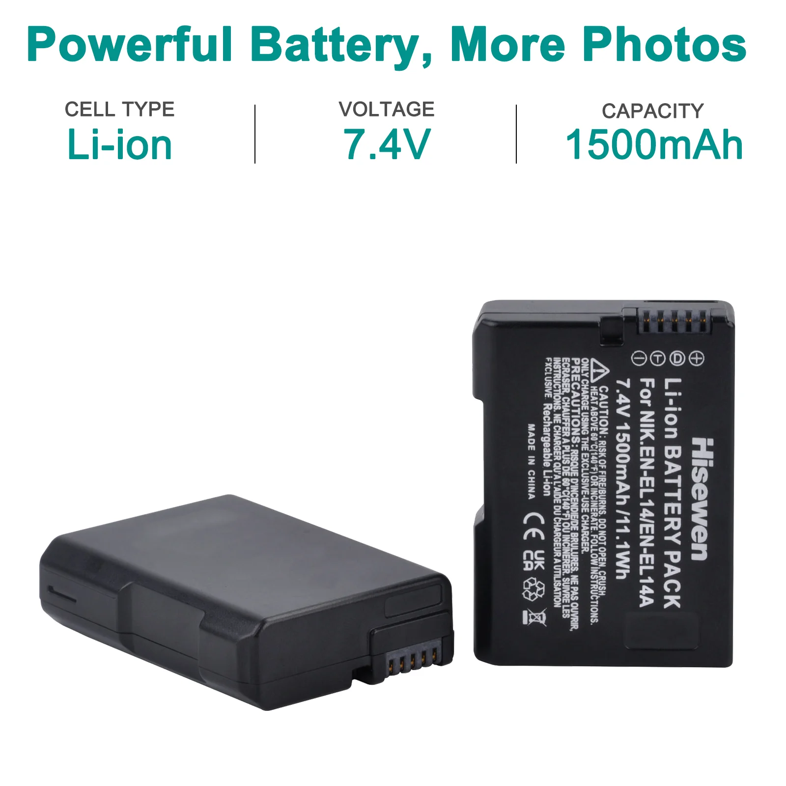 1500mAh EN-EL14 EN-EL14A ENEL14 bateria do Nikon D3100 D3200 D3300 D3400 D3500 D5600 D5100 D5200 P7000 + podwójna ładowarka USB LCD