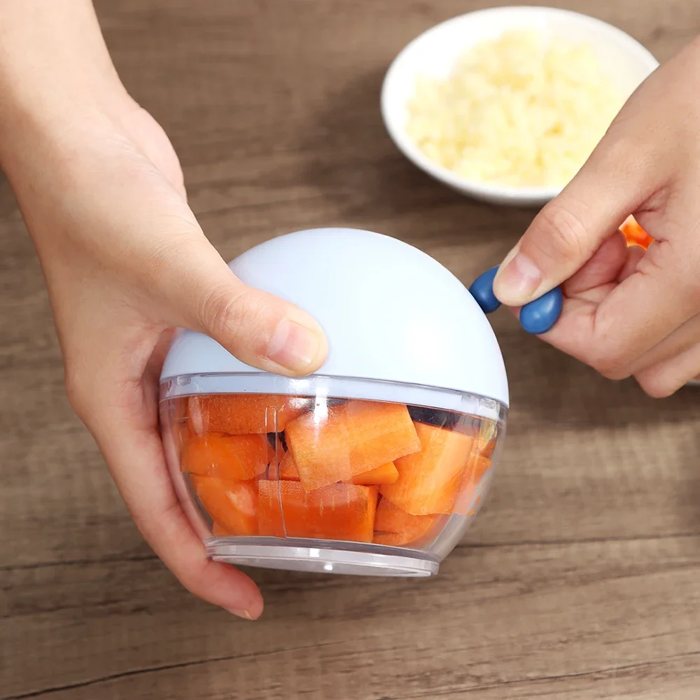 Multifunction Vegetable Chopper Meat Mini Garlic Cutter Machine Kitchen Grinder Manual Blender Onion Ginder Crusher Grater Box