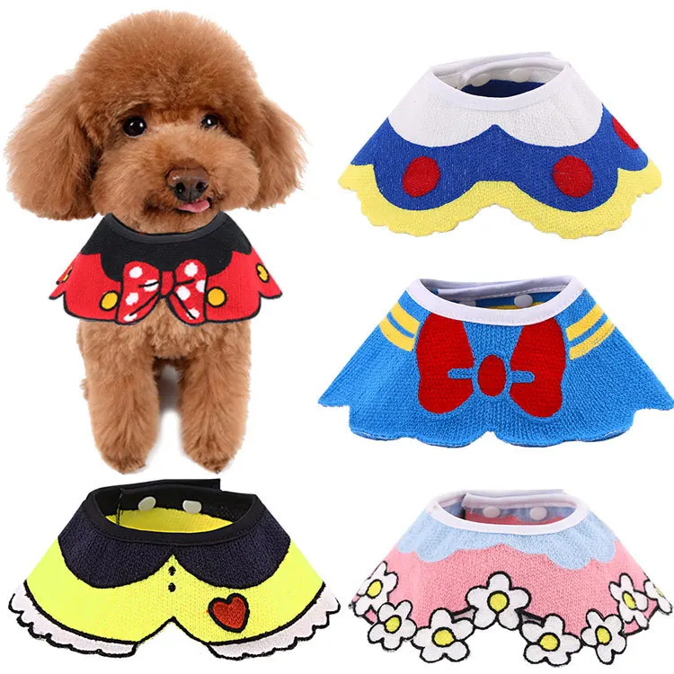 

2/10pcs Lace-up Pet Saliva Towel Adjustment Cute Christmas Weaved Dog Cat Collar Bib Grooming Arc Design Dog Scarf for Dog Cat