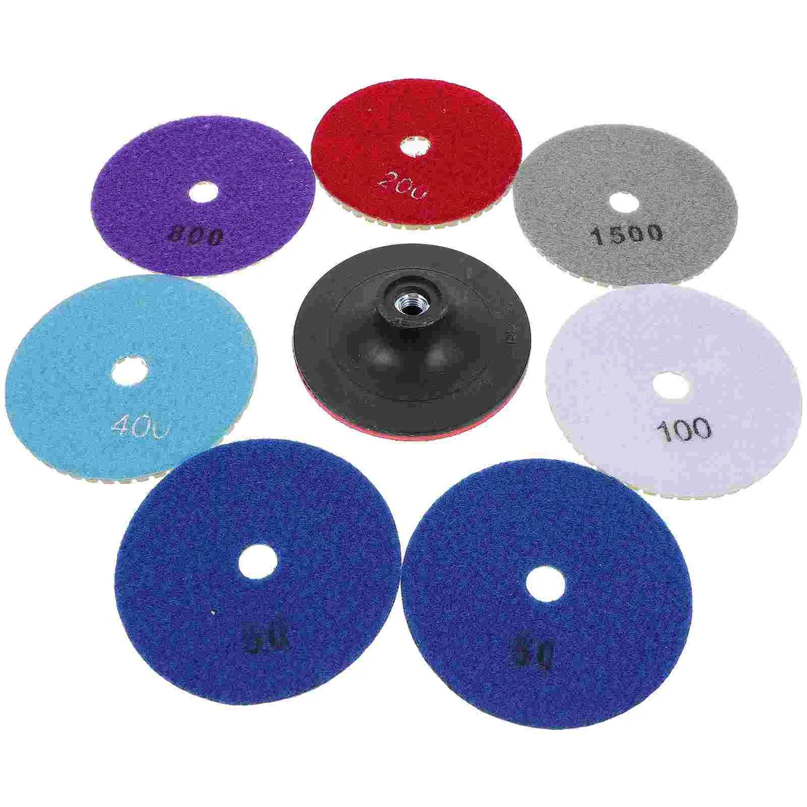 

8 Pcs Water Mill Sanding Pad Resin Sander Marble Concrete Grinding Polishing Diamond Disc