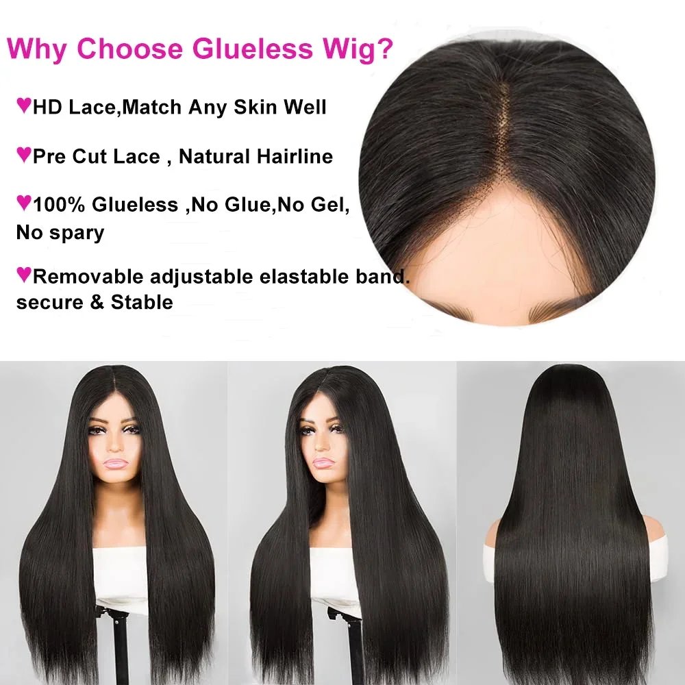 Wear Go Glueless Wig 30 32 Inch Bone Straight 9x6 7x5 Lace Frontal Wig Ready To Go Human Hair Transparent Frontal Wigs Pre pluck