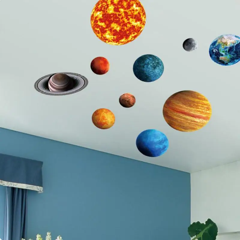 Luminous Moon 3D Wall Sticker Glow In The Dark Wall Stickers For Kids Baby Rooms Bedroom Ceiling Home Decor Fluorescent Stickers