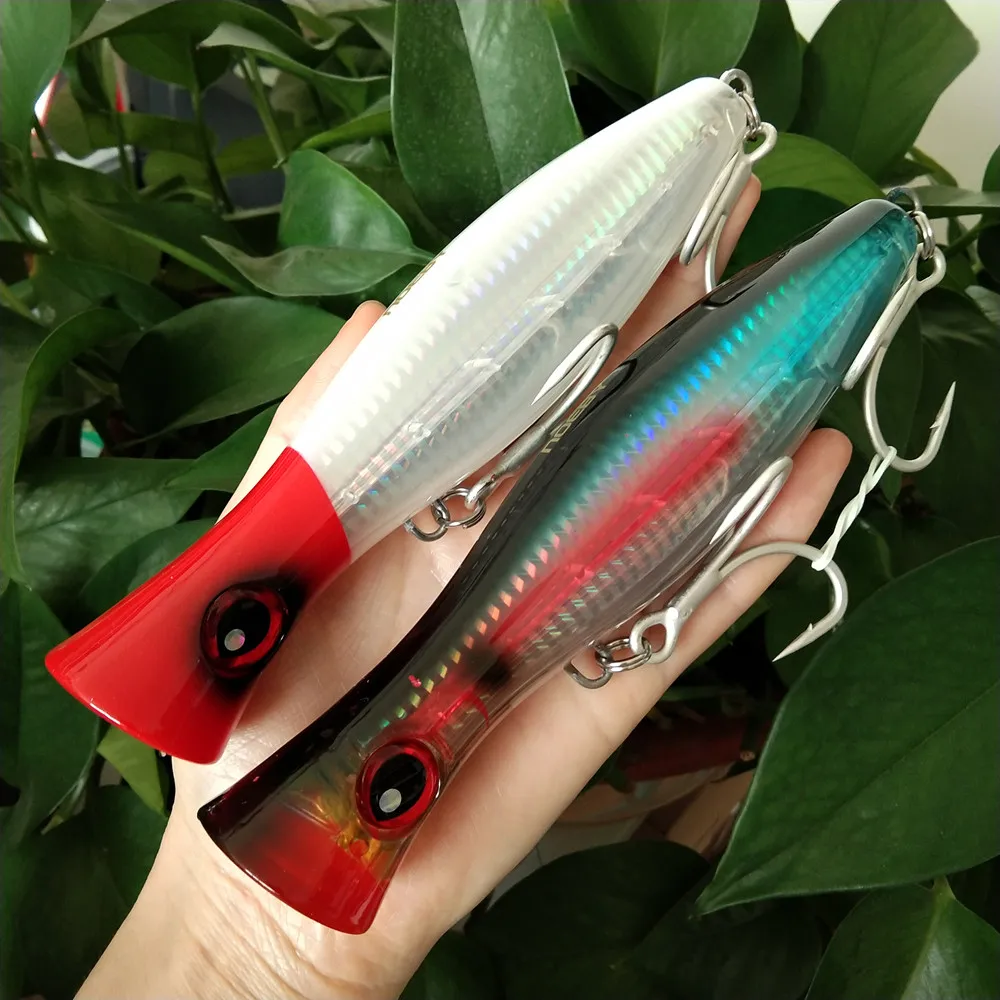 

Noeby 2pcs 16cm 78g Big game Popper Fishing Lures Topwater Wobbler Artificial Hard Bait for GT Saltwater Fishing Lure