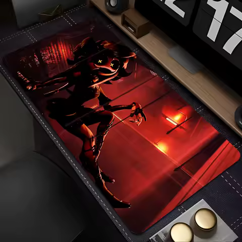 Mousepad Anime Mouse Pad Gaming Accessories Office Keyboard Pad M-murder Uzi N V J Drones Large Desk Mat PC Rubber Extended Pad