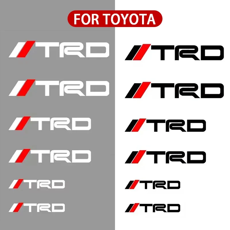 6 قطعة ملصقات فرجار فرامل السيارة مقاومة للحرارة الديكور الشارات البلاستيكية لتويوتا TRD كورولا يارس Chr Auris Rav4 بريوس برادو