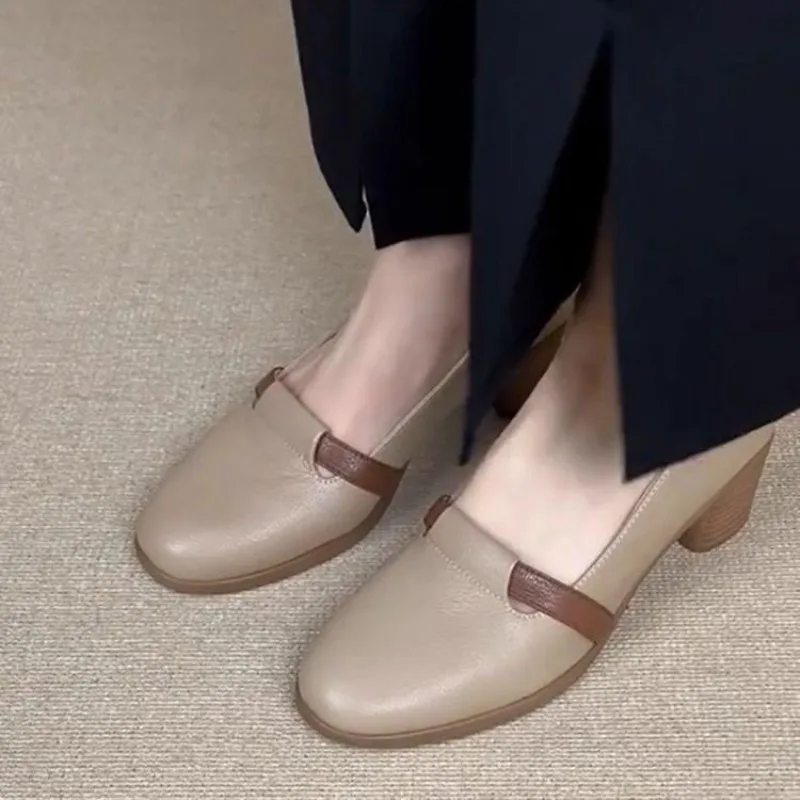 

2026 Women's comfortable flat shoes pointed solid color formal wear casual fashion women's shoes breathable autumn shoes