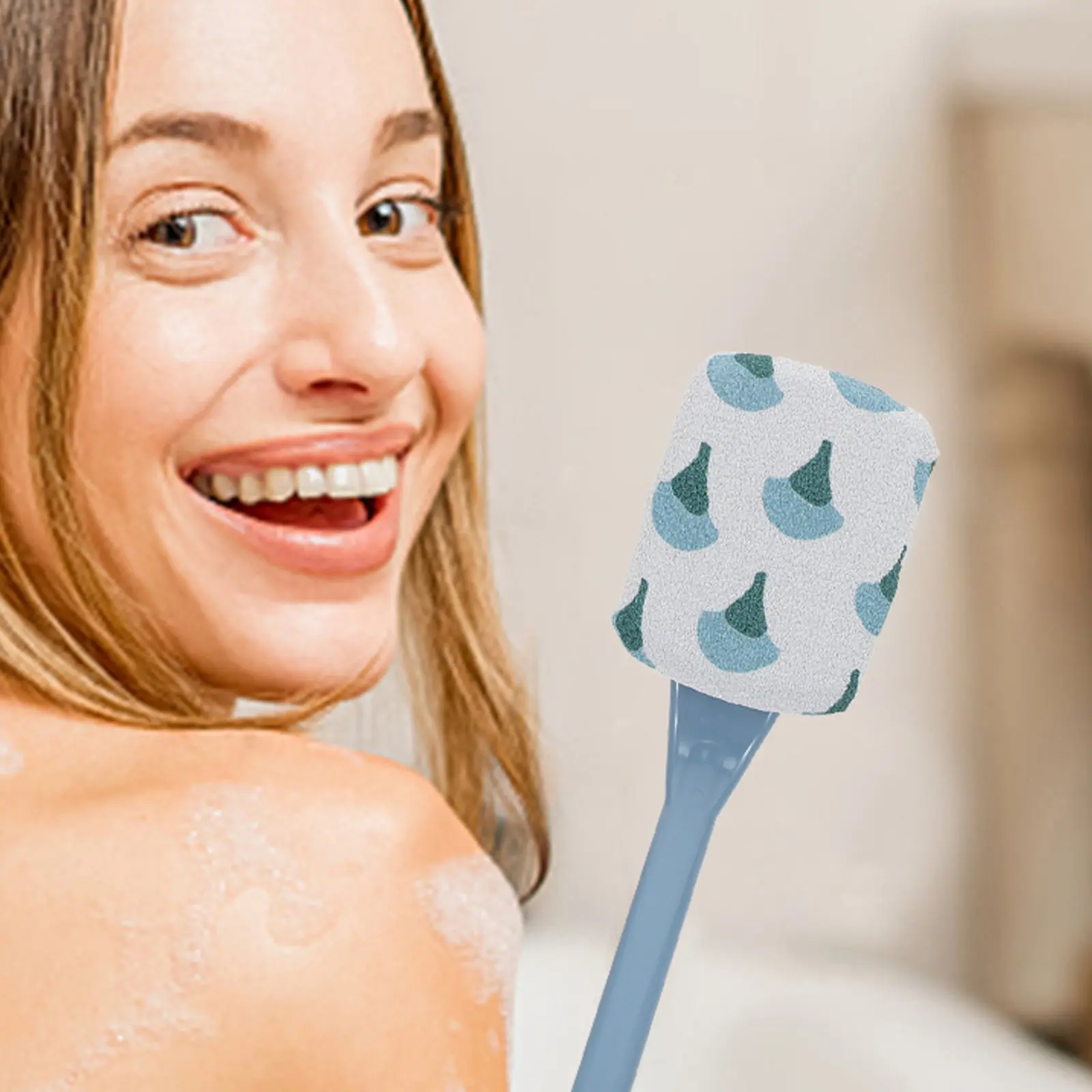 

1Pcs Frosted Texture Bath Back Brush Long Handle Exfoliating Body Brush for Deep Cleansing Massage Skin Smoothing and Blood