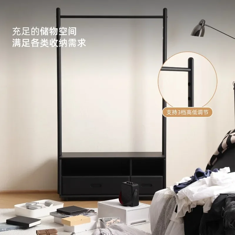 

Solid wood coat rack Nordic floor-to-ceiling hanger cabinet simple drying rack storage rack