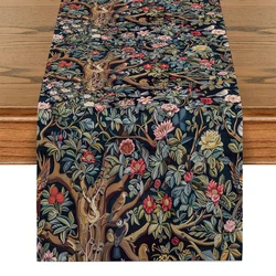 William Morris Flowers Table Runners Kitchen Table Decoration Washable Dining Table Runner Wedding Party Decorations