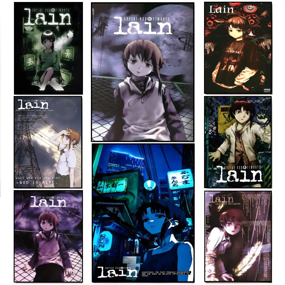 Affiche murale imperméable HD s-serial experiments lain, autocollant mural pour bar, décoration de salon, cadeau