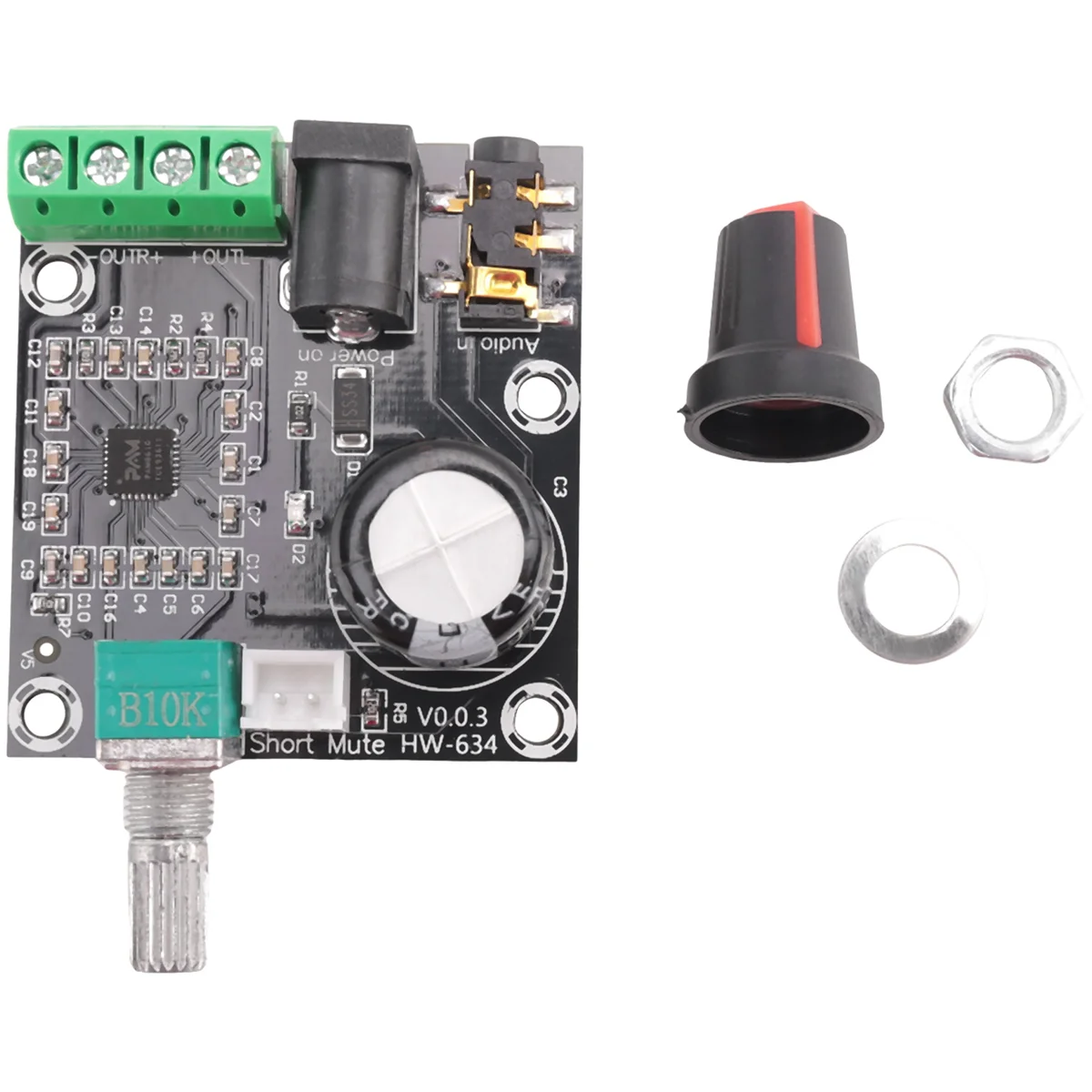 SMIEA PAM8610 Dual Channel DC 12V HD Placa amplificadora estéreo de áudio digital puro Classe D 15W x 2 Módulo amplificador de alta potência