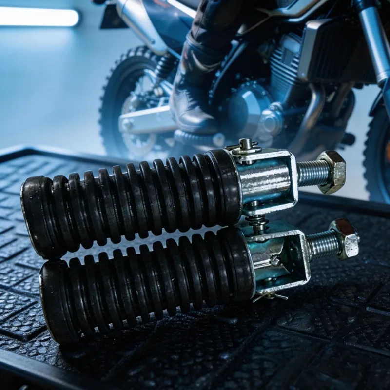 Motorrad-Beifahrer-Fußrasten 10mm Universal für Rennfahrer Beifahrer-Fußstützen Pedalstützen Langlebige Aluminium-Rasten