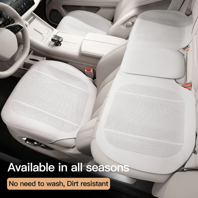 

Soft Leather Car Seat Cover, Luxury Breathable Front Seat Protector Cushion For Honda Civic CRV HR-V Accord Jade Crider Odyssey