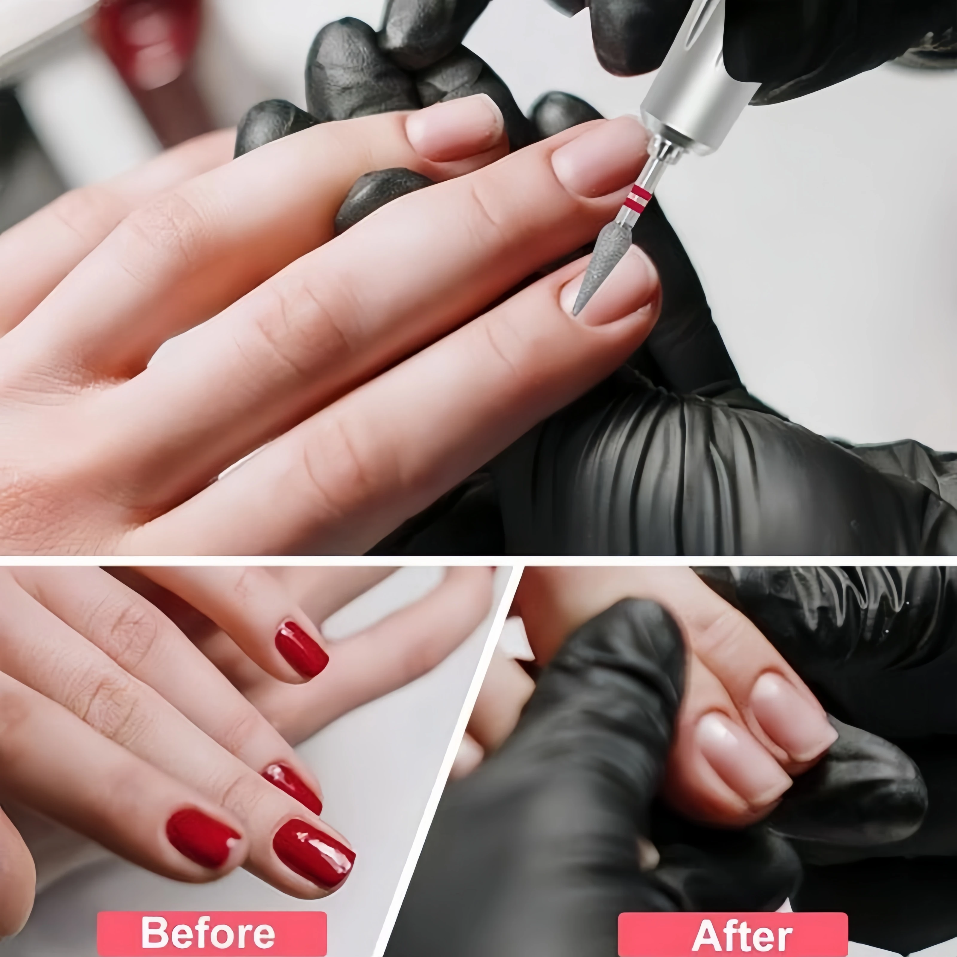 Tapered Top Needle Cuticle Clean Nail Drill Bit 3/32",Professional Carbide Diamond Under Nail Cleaner For Cuticle Dead SkinNail