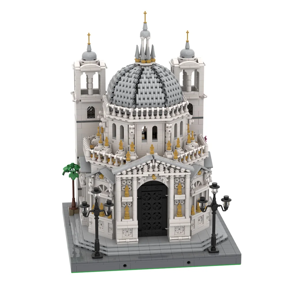 MOC Basilica di Santa Maria Della Building Blocks Model German Medieval Architecture Bricks Assembly Toys Children Birthday Gift