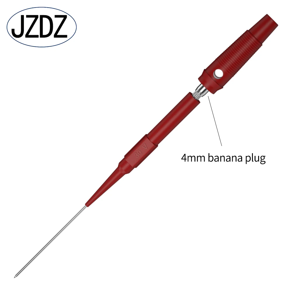 JZDZ 10pcs 1mm Test Probe Needle Mul-timeter Stainless Puncture Back Probe Pin 4mm banana socket Inspection tool J.30009+