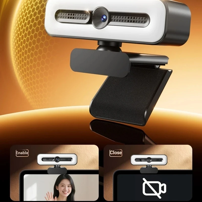 كاميرا ويب Xiaomi 4K HD Mini كاميرا ويب محمولة 1080P مع ميكروفون خفيف كمبيوتر مكتبي للكمبيوتر المحمول لمؤتمر مكالمات الفيديو المباشرة #3