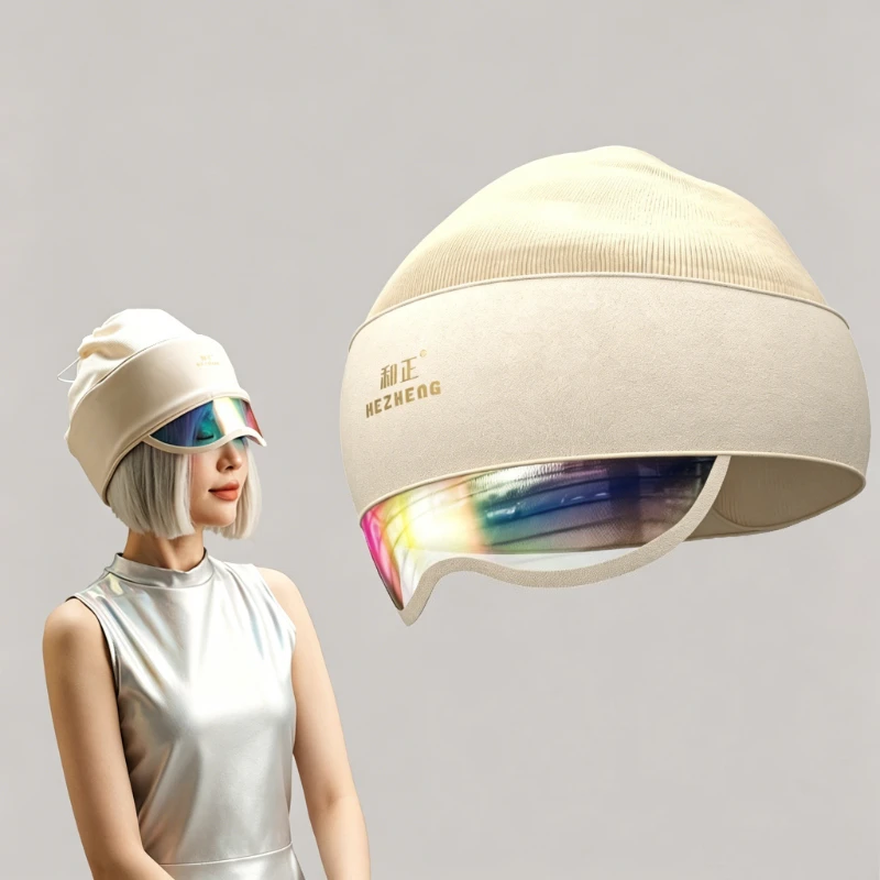 Head Airbag Massager with Eye Heating Pad, Deep Relaxation Scalp Massage Device, Portable Tension Relief Durable Home Use