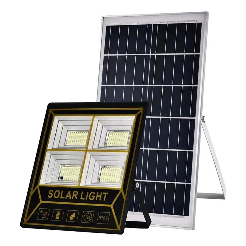 كشاف ضوء في الهواء الطلق مقاوم للماء التحكم عن بعد عالية الطاقة التصحيح صمام ثنائي باعث للضوء ضوء الحديقة الشمسية 60 واط إلى 1000 واط #1