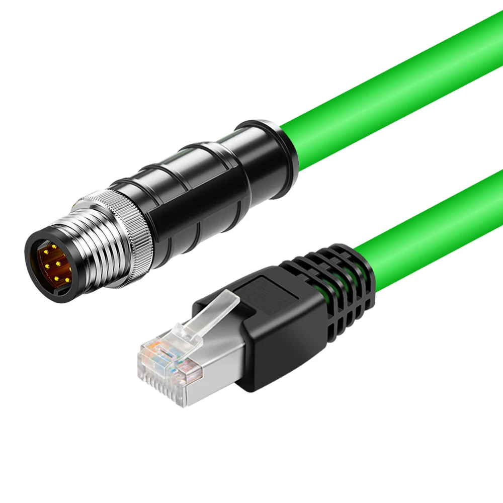 Kabel M12 do RJ45 IP67 wodoodporny, wysoce elastyczny, ekranowany STP, przemysłowy kabel Ethernet M12 do RJ45 do EtherCAT/Profinet/IIoT — zdjęcie produktu 7