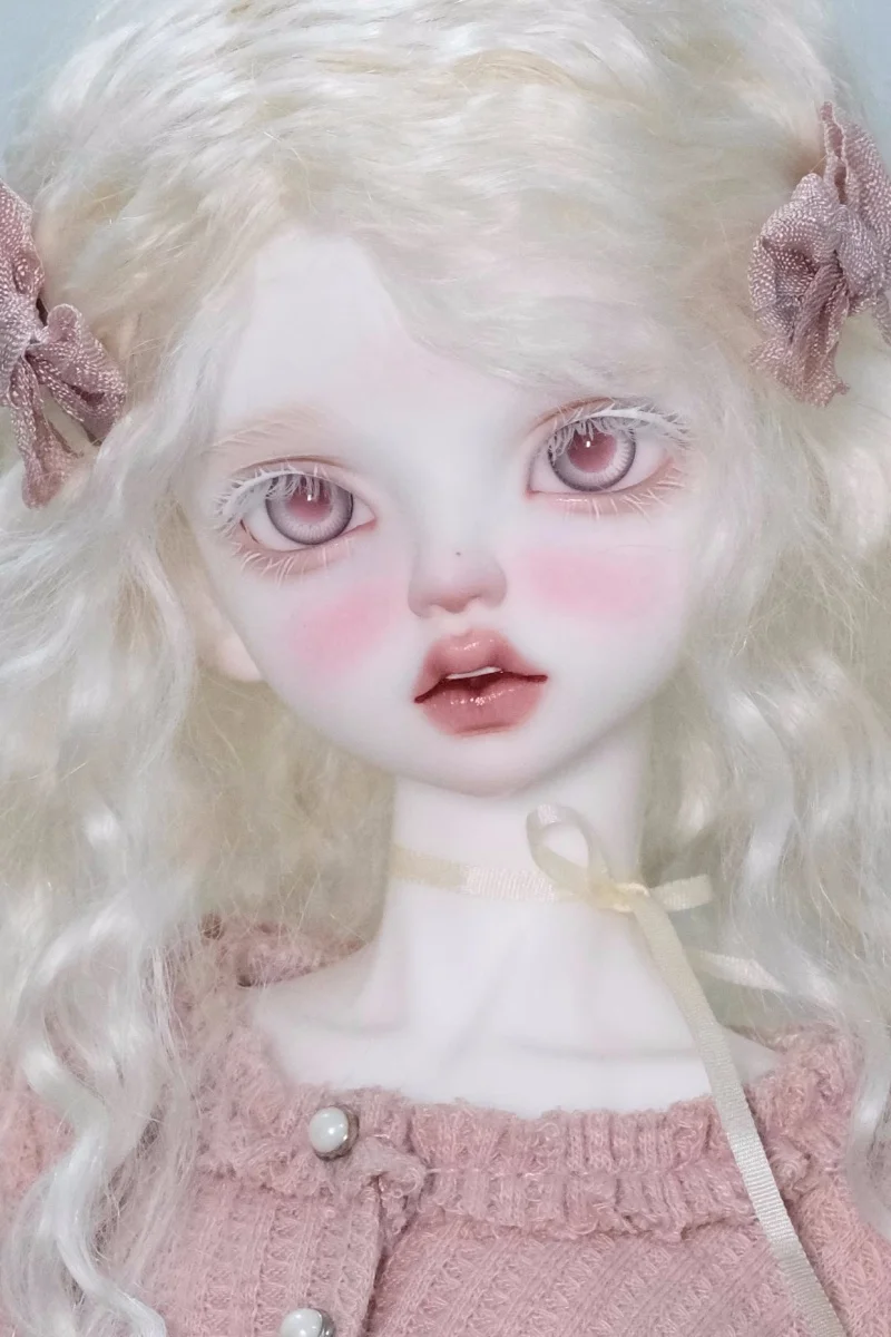 bjd doll eye ball is suitable for 12mm, 14mm, 16mm size pink glass eye pattern small iris doll accessories