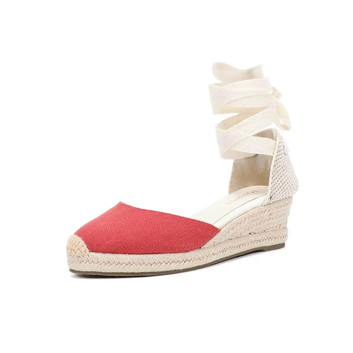 Women Wedge Espadrilles Lace Up Sandals Comfortable Summer Shoes view 2