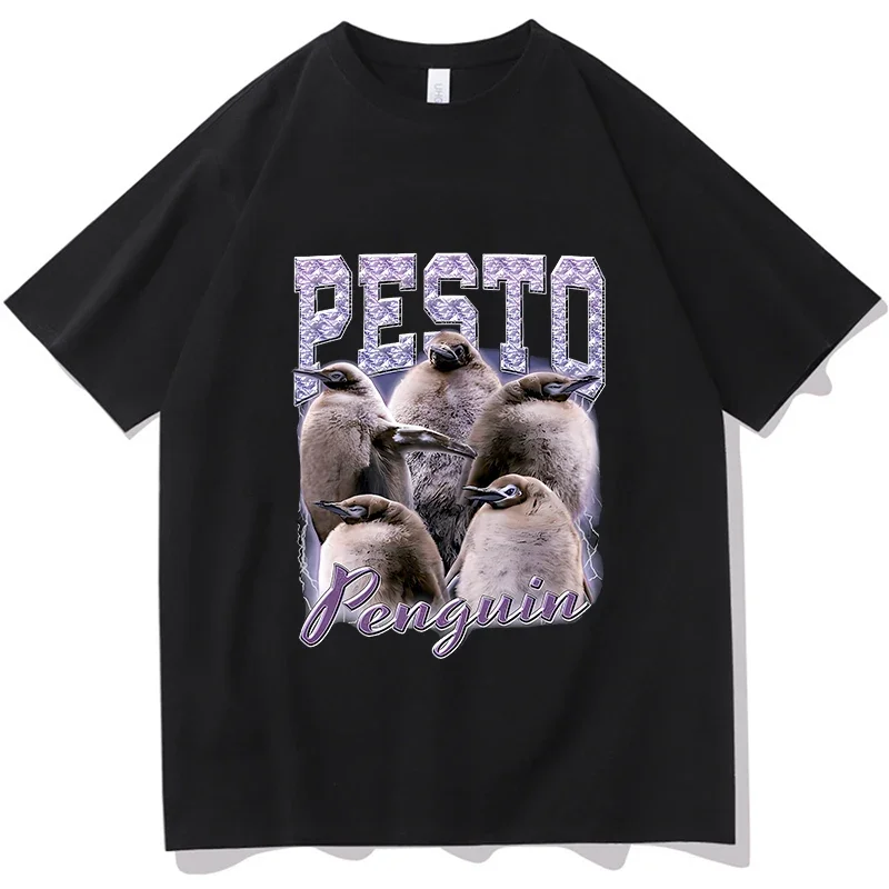 

2024 Pesto Penguin Printed Cute T ShirtS For Men Unisex Pattern T-Shirts Fashion Streetwear Lovers Short-Sleeved Tees Loose Tops