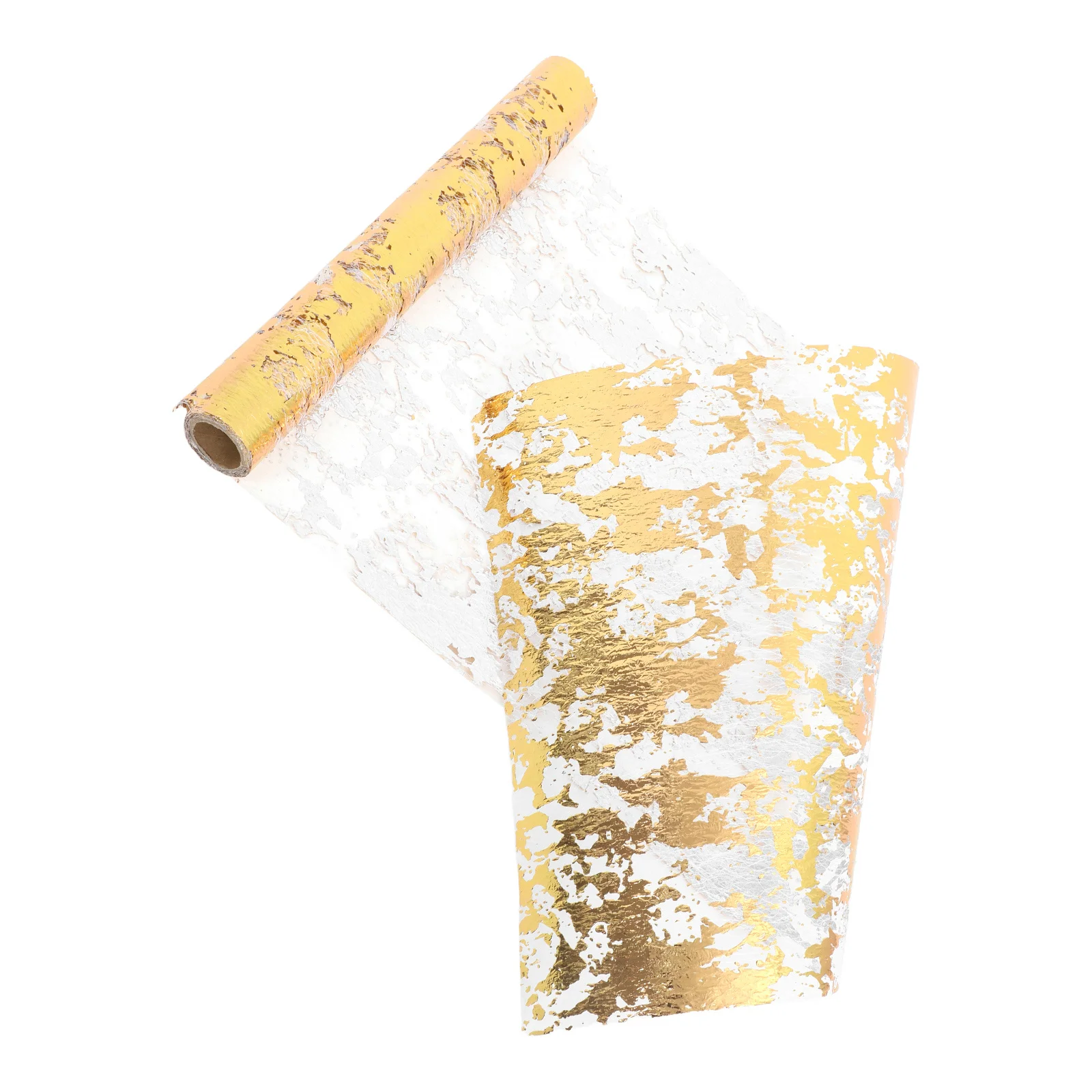 

Luxury Gold Foil Table Runner 1 Piece Shimmering Mesh Design for Bridal Shower Party Event Decorations Holiday Dinner Table