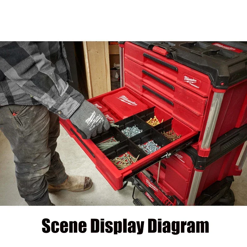 Milwaukee 48-22-8443 PACKOUT Stackable Drawer Tool Box Heavy Storage Case MILWAUKEE Power Tool Cordless Drill Case