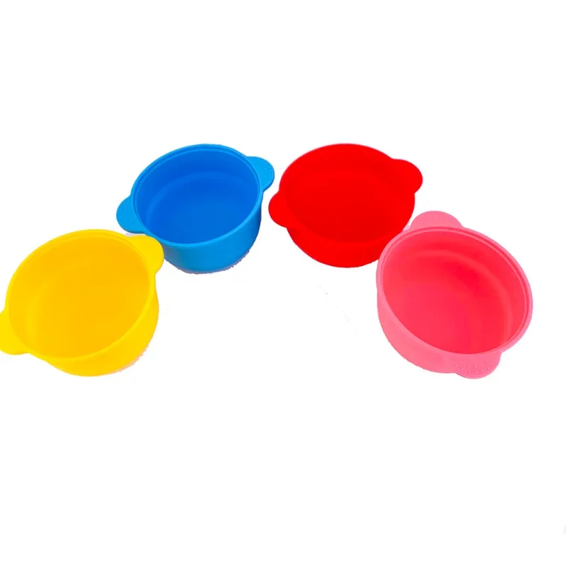 ขี้ผึ้งอุ่นซิลิโคนทนความร้อนชาม Lilin pencabut Bulu เปลี่ยนหม้อซิลิโคนชามกำจัดขนนำมาใช้ใหม่แว็กซ์หม้อชาม