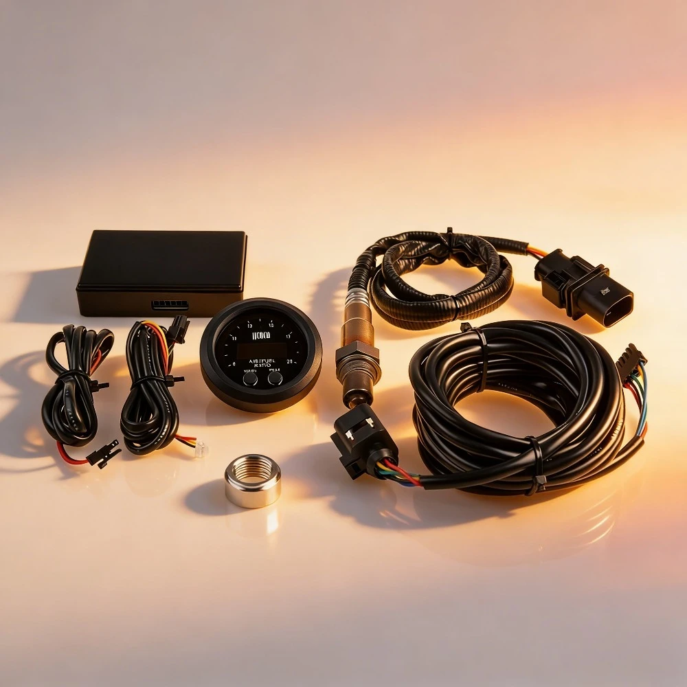 12V LED Digital Wideband Air Fuel Ratio Gauge Kit AFR Meter With Oxygen Sensor For Car Truck