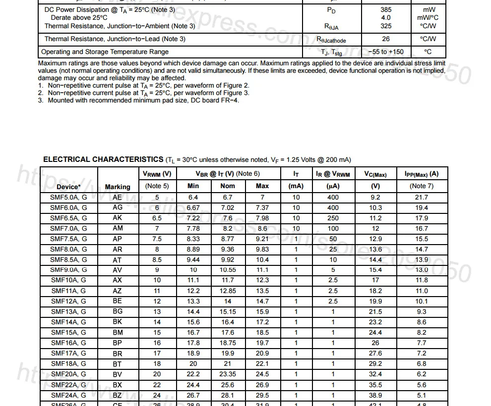 JASNPROSMA 200 قطعة 500 قطعة 3000 قطعة SOD123FL DO-219AB SMF30A SMF30CA SMF33A SMF33CA 1206 SMD TVS SMF