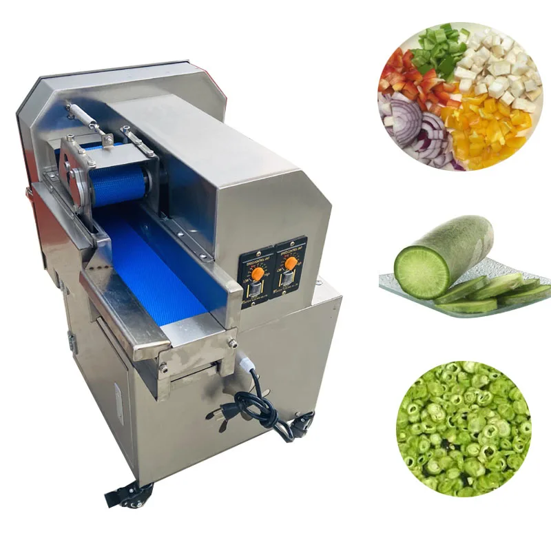 

220V/110V Industrial Electric Fruit Vegetable Slice Cube Cutting Slicing Dicing Machine Potato Carrot Banana Chips Cutter Slicer