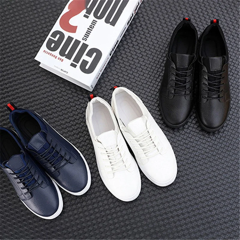 Men Casual Shoes Comfort Men Shoes True Sneakers Men Loafers Business Male Shoes Adult Office Leather Shoes Retro Men Footwear