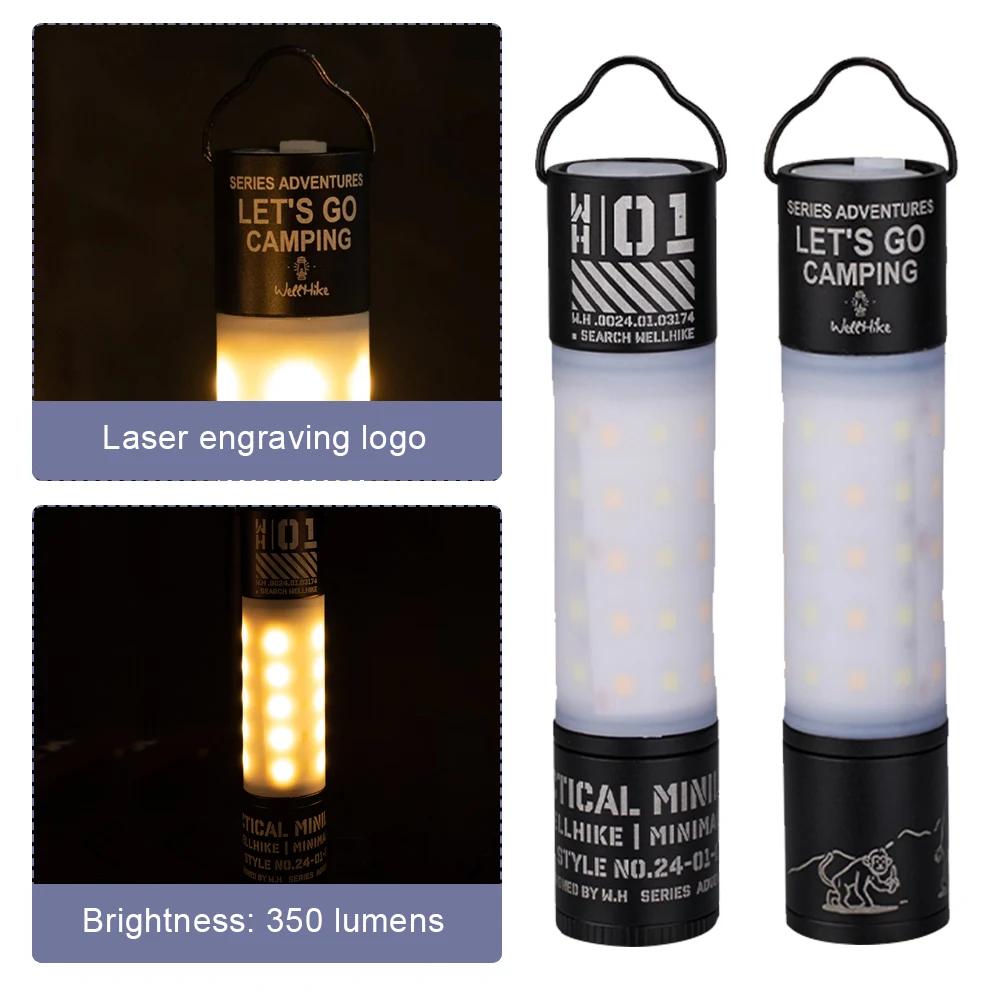IPX4ไฟฉาย LED มือถือกันน้ำแบบพกพา2600mAh ไฟฉายกำลังสูงแบตสำรองสำหรับเดินป่าตั้งแคมป์กลางแจ้ง