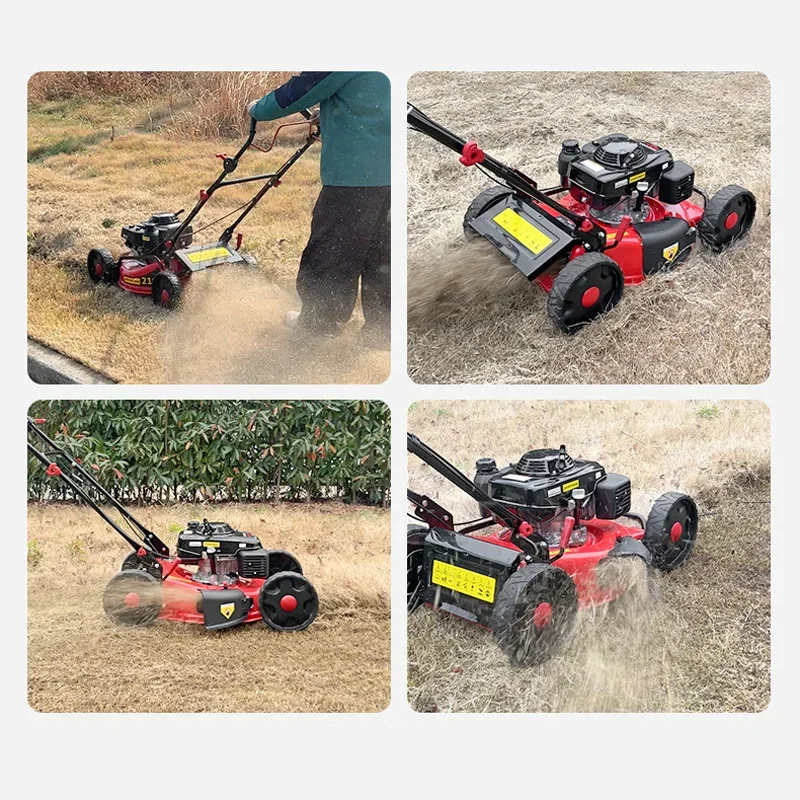 Push‑Type Lawn Mower with Grass‑Collection‑Bag Yard Garden Grass‑Cutting Apparatus Outdoor Lawn‑Trimming Equipment