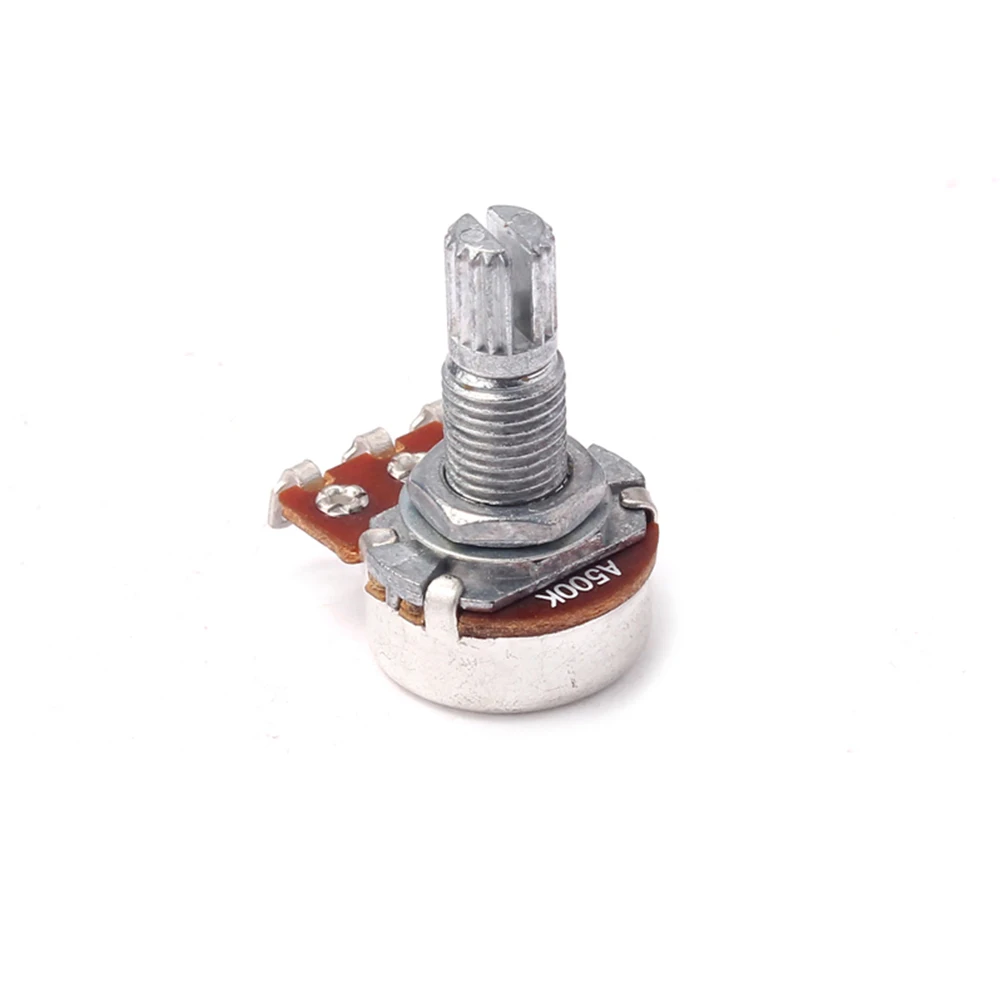 

Guitar Accessory A500K Mini Long Knurled Split Shaft Curved Pot Guitar Potentiometers Shaft Volume and Tone Controls