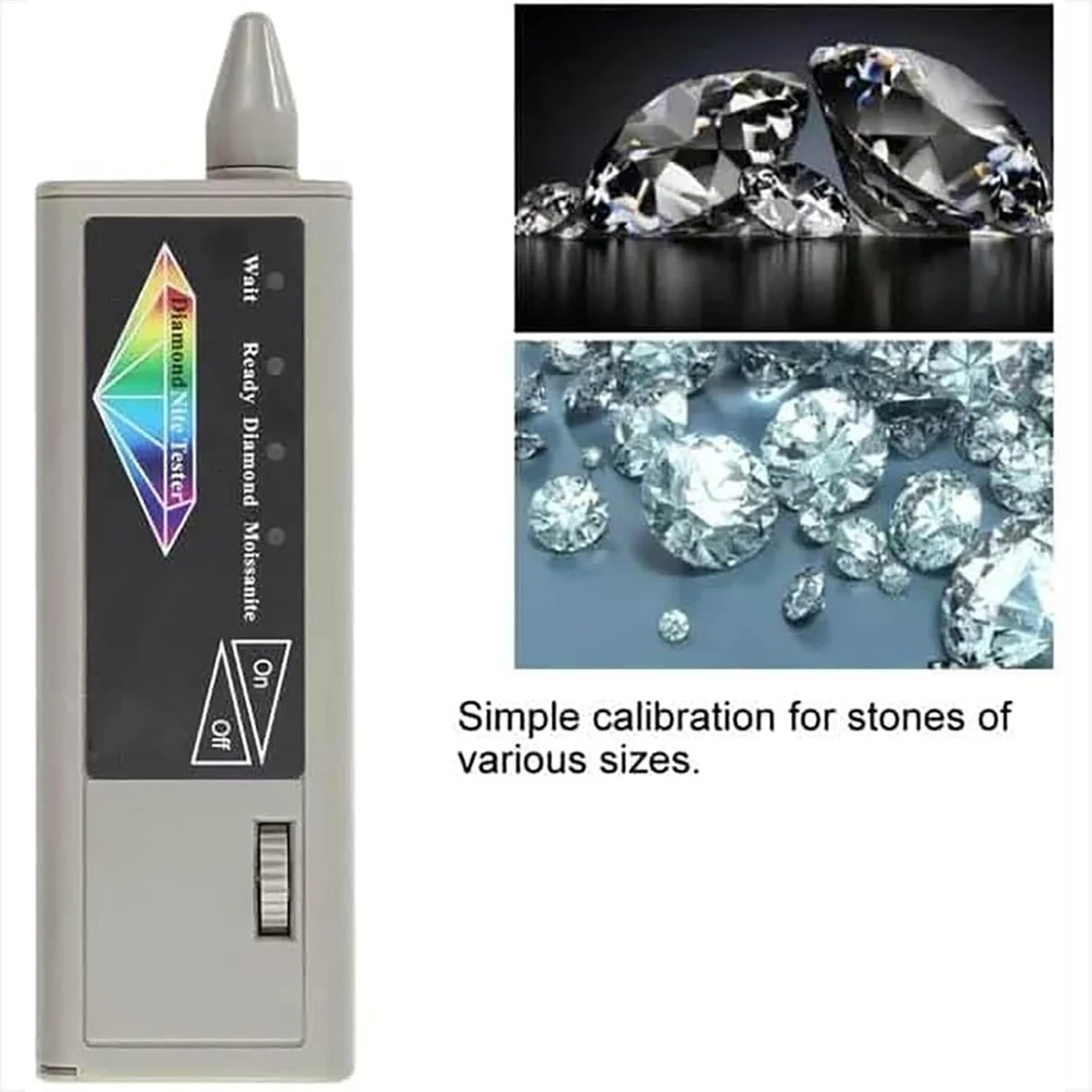 A79G Diamond Tester Pen, LED Indicator,Quick Warm-Up,for Testing Diamonds and Moissanite,Practical Jewelry Tool US Plug