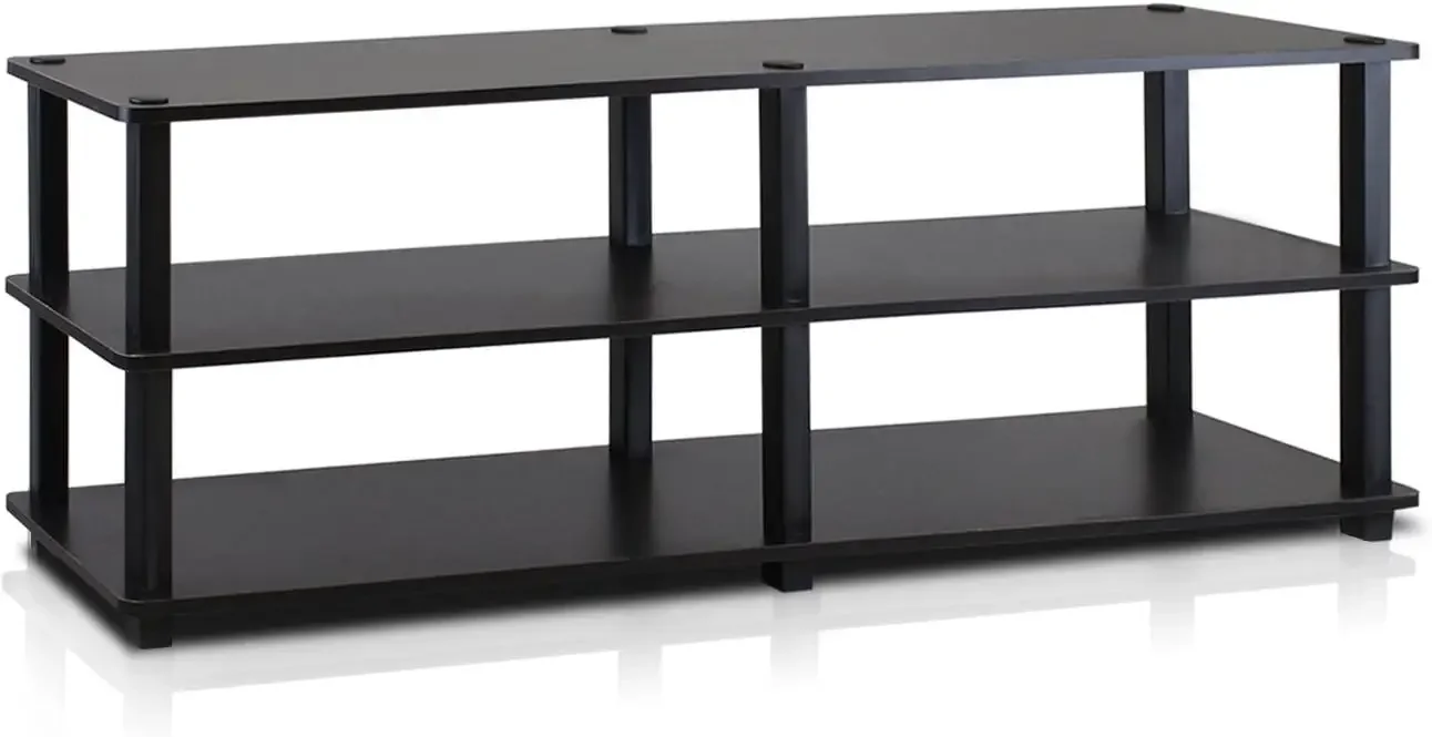 

Furinno Turn-S-Tube No Tools 3-Tier Entertainment TV Stands, Espresso/Black