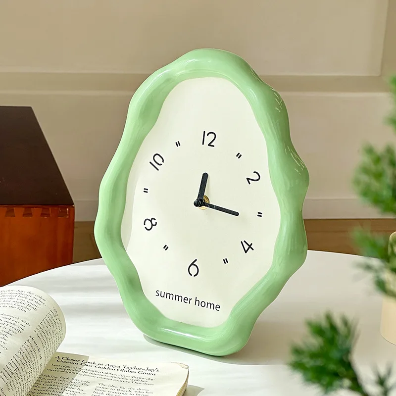 

Modern Desk Clock Art Decoration Table Clock Living Room Creative Desktop Clocks Silent Mechanism Watch Aesthetic Home Ornaments