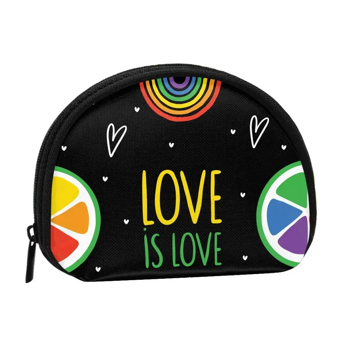 LGBT Pride Cute graphics 3D Printing Coin Purse Ladies Shopping Portable Silver  Bag Travel Credit Card ID