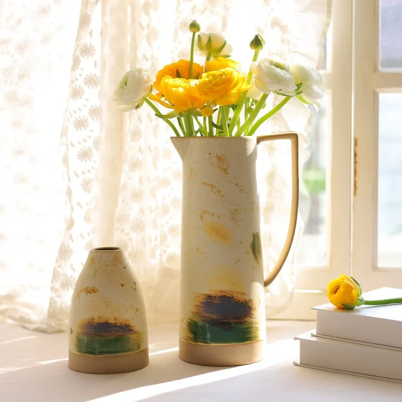 Vintage Vase Ceramic Living Room Ornaments Living Room Decoration В Скандинавском Стиле تحف كبيره للمنزل Floreros Altos