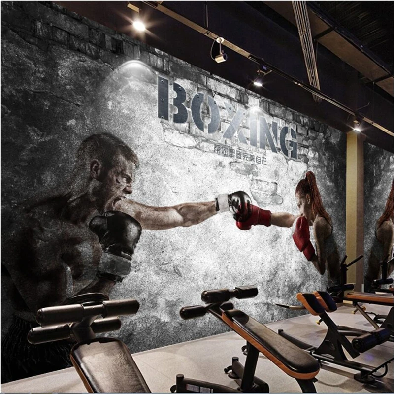 Customized products Wallpaper Mural Boxing Gym Beauty Living room sofa TV background wall bedroom restaurant building featured