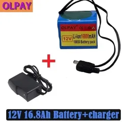 3S3P 12V 16800 mAh 18650 Rechargeable Battery 12V with BMS Lithium Battery Protective Panel + 12.6V Charger  electric scooter