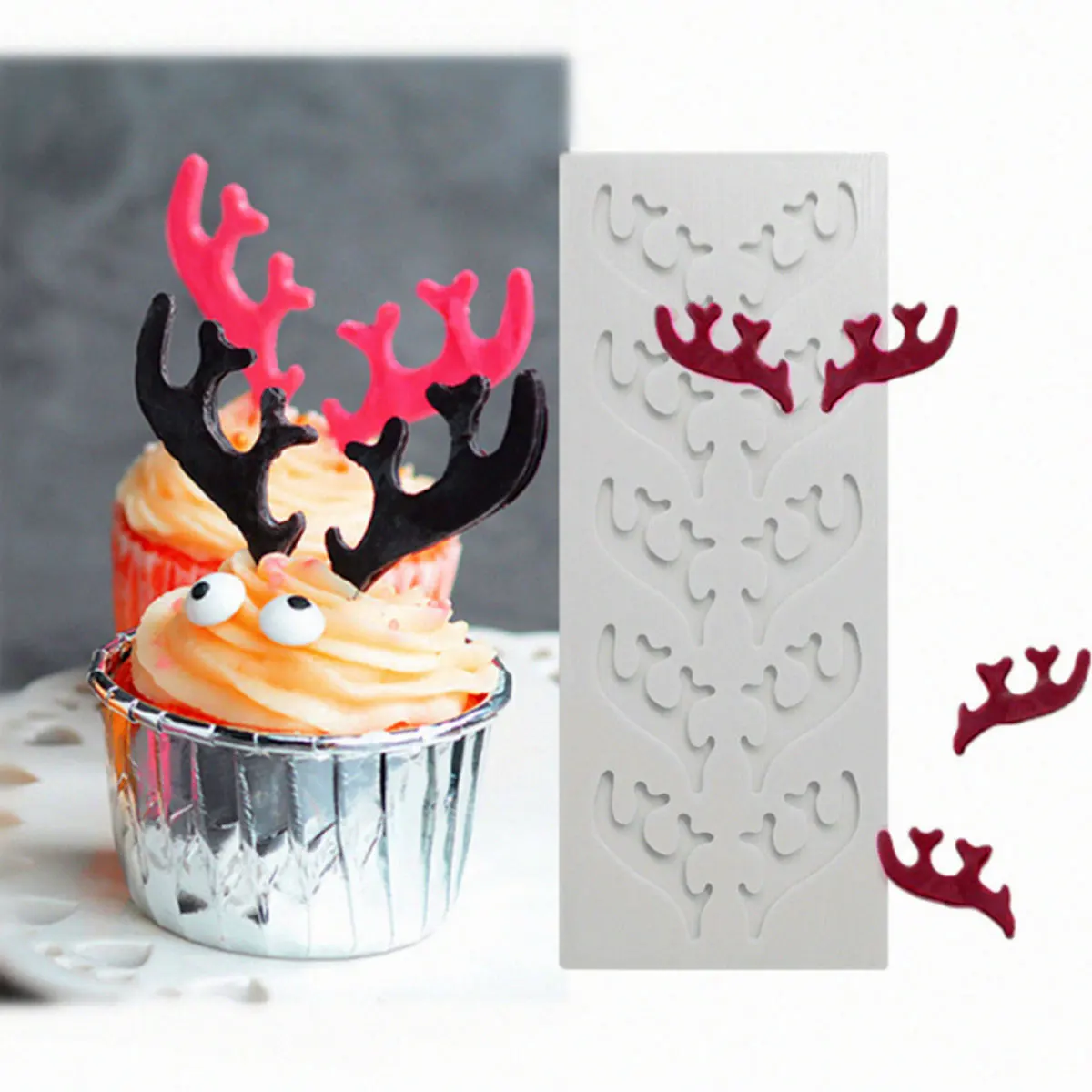 Mixed Styles Christmas Tree Series Chocolate Silicone Mold Santa Baking Set Cake Biscuit Jelly Mold Party Festival Candle Decor